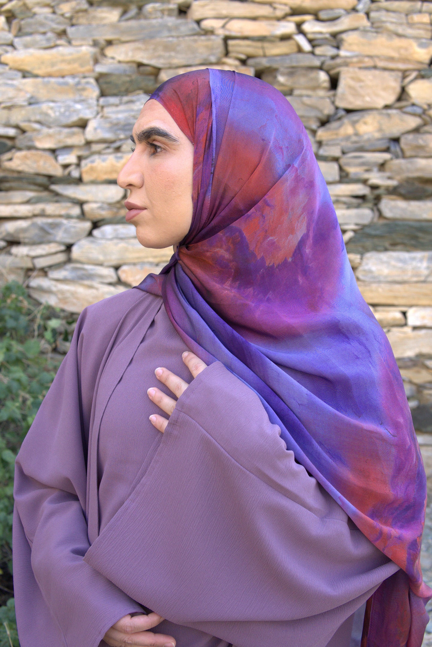Ayla Abaya in Lilac