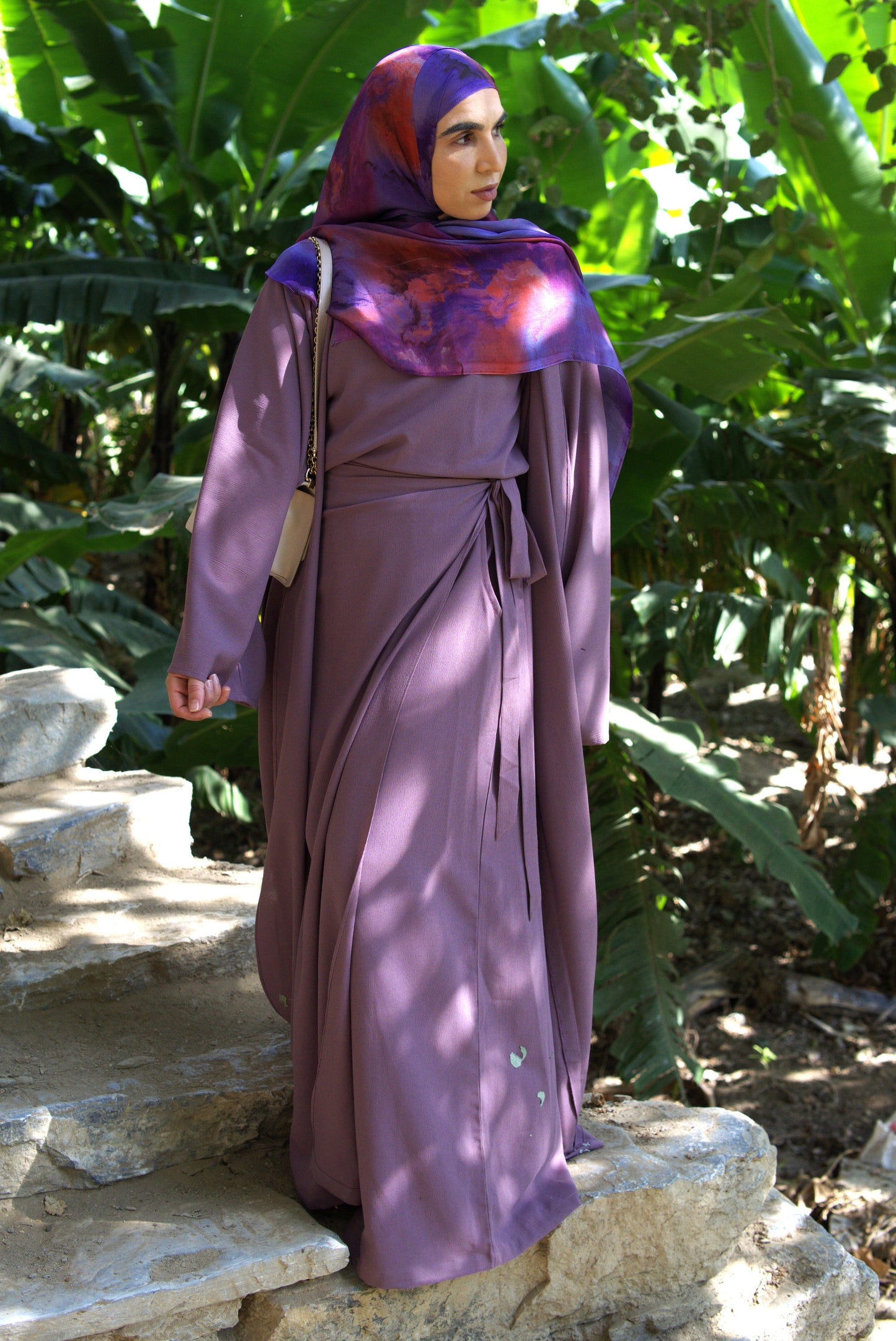 Ayla Abaya in Lilac