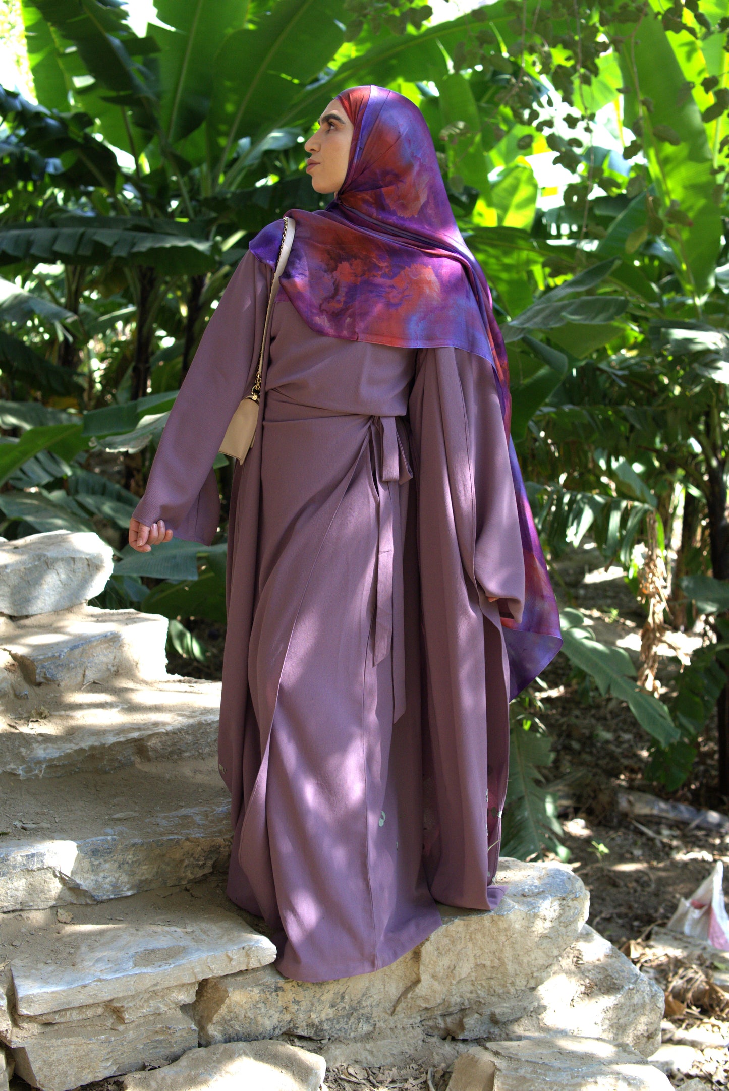 Ayla Abaya in Lilac