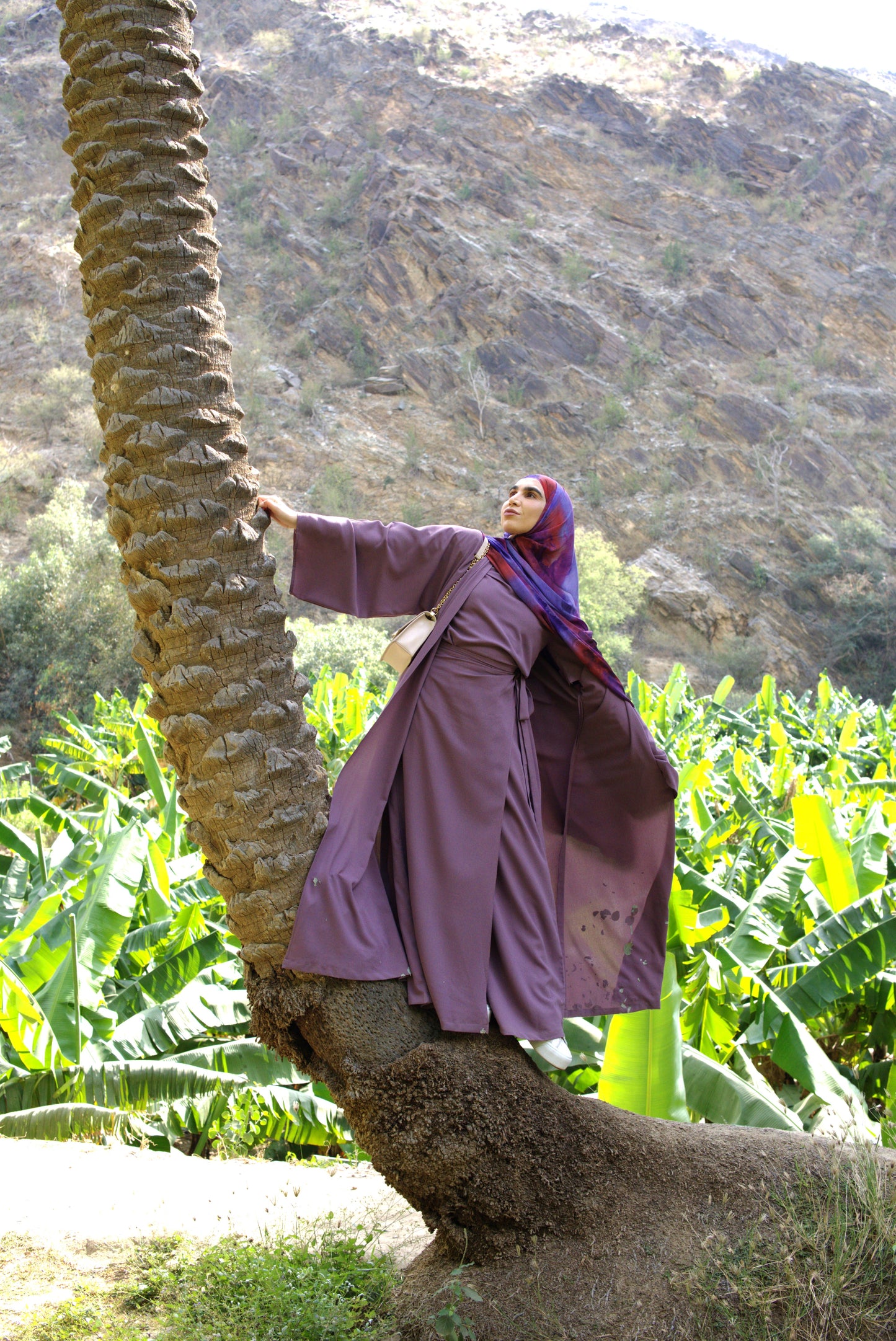 Ayla Abaya in Lilac