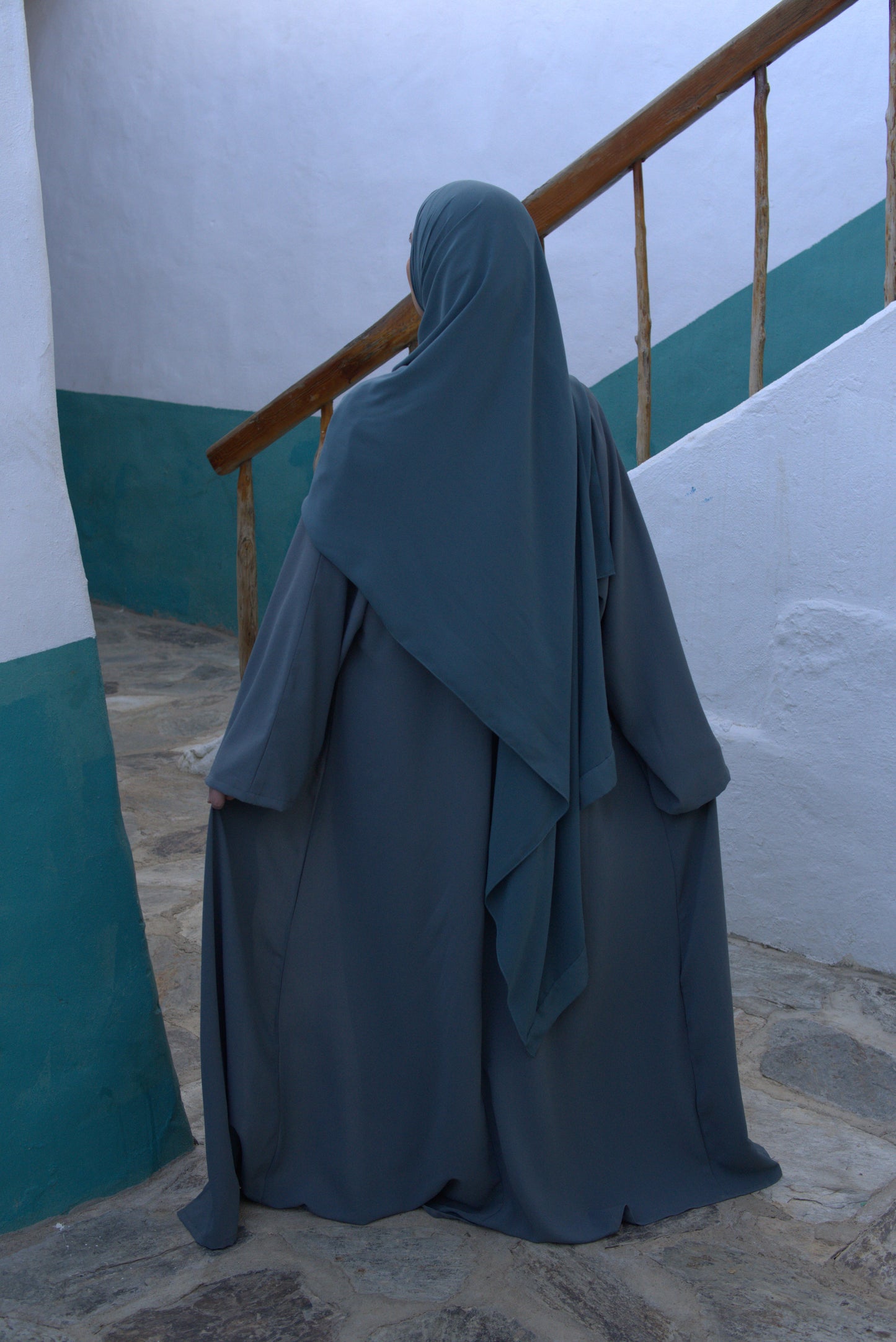 Ayla Abaya in Classic Blue