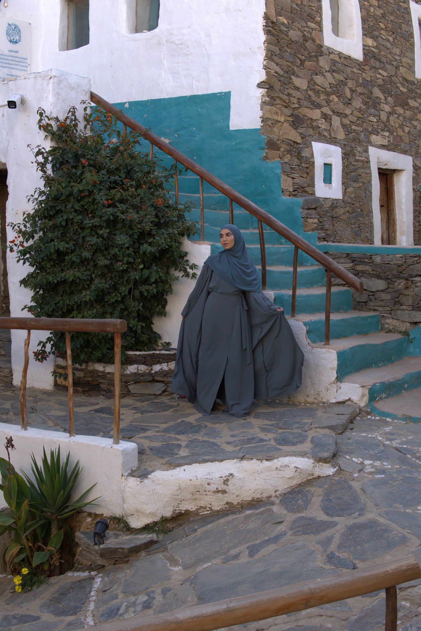 Ayla Abaya in Classic Blue