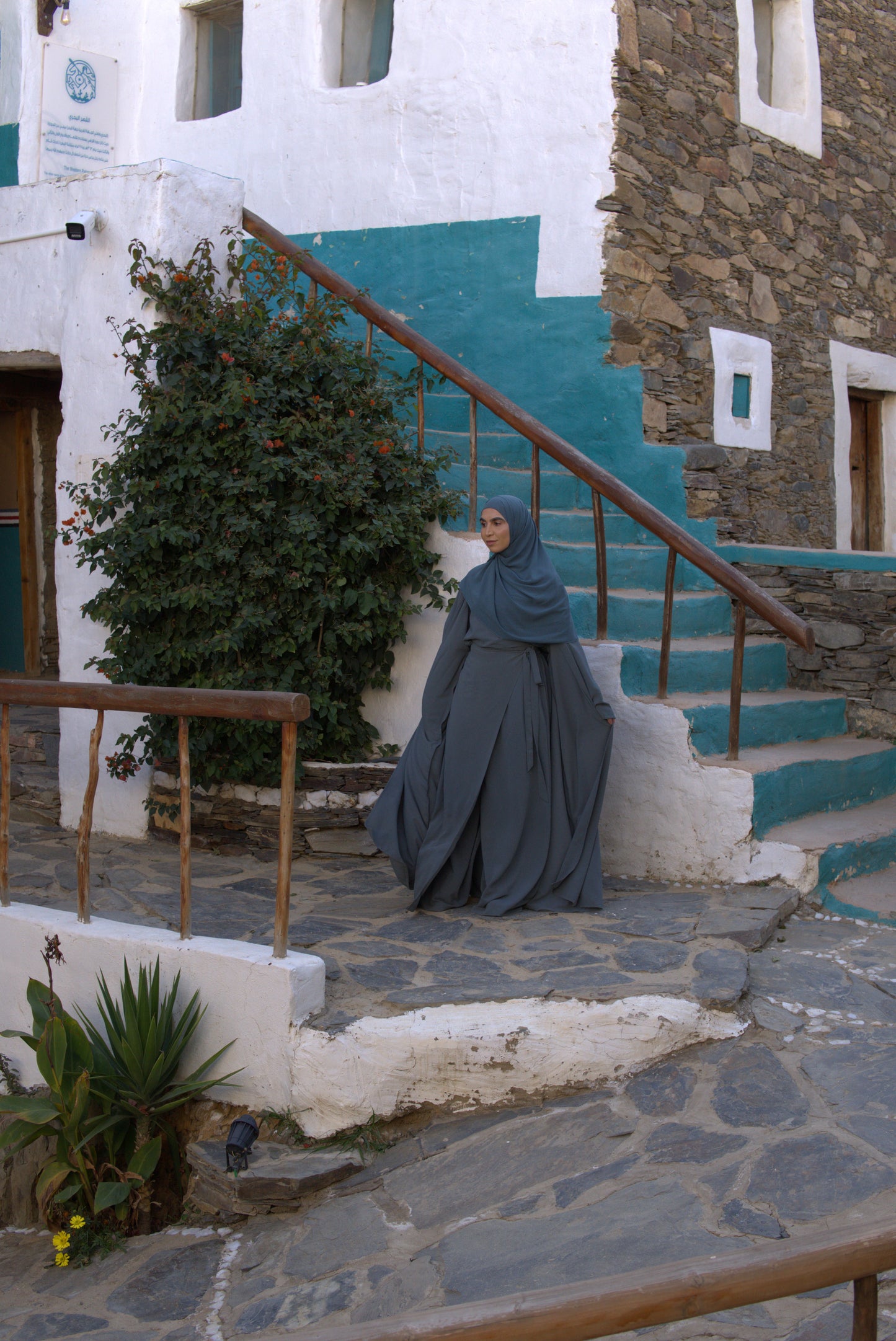 Ayla Abaya in Classic Blue