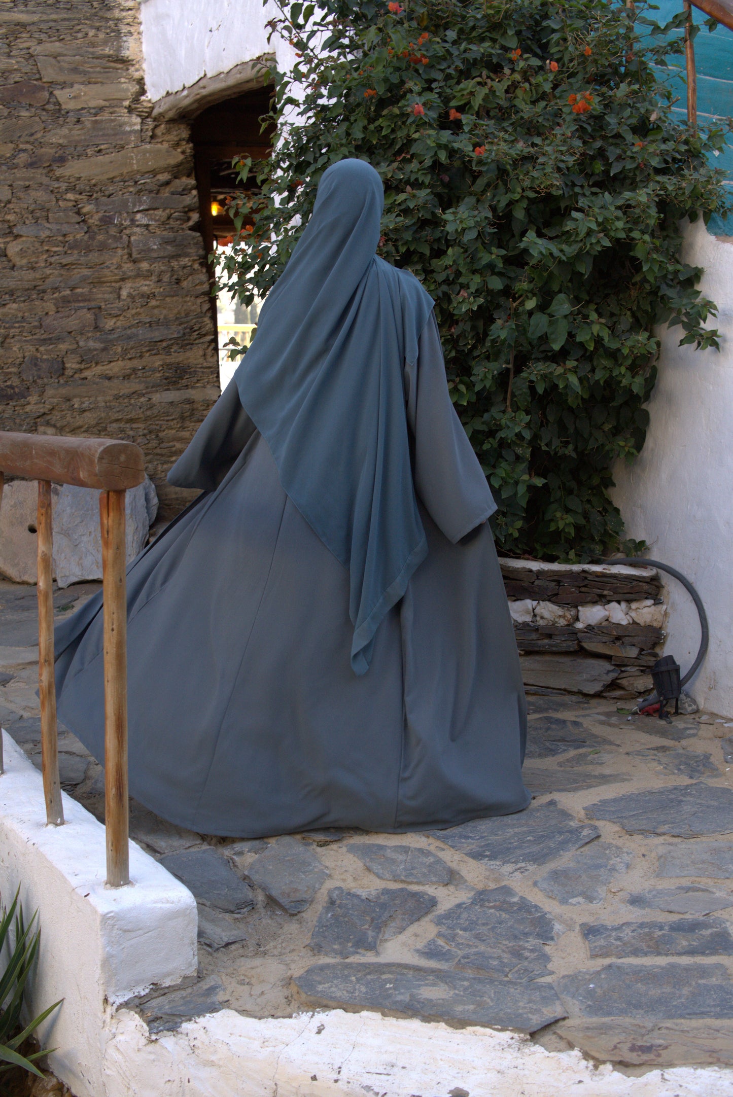 Ayla Abaya in Classic Blue