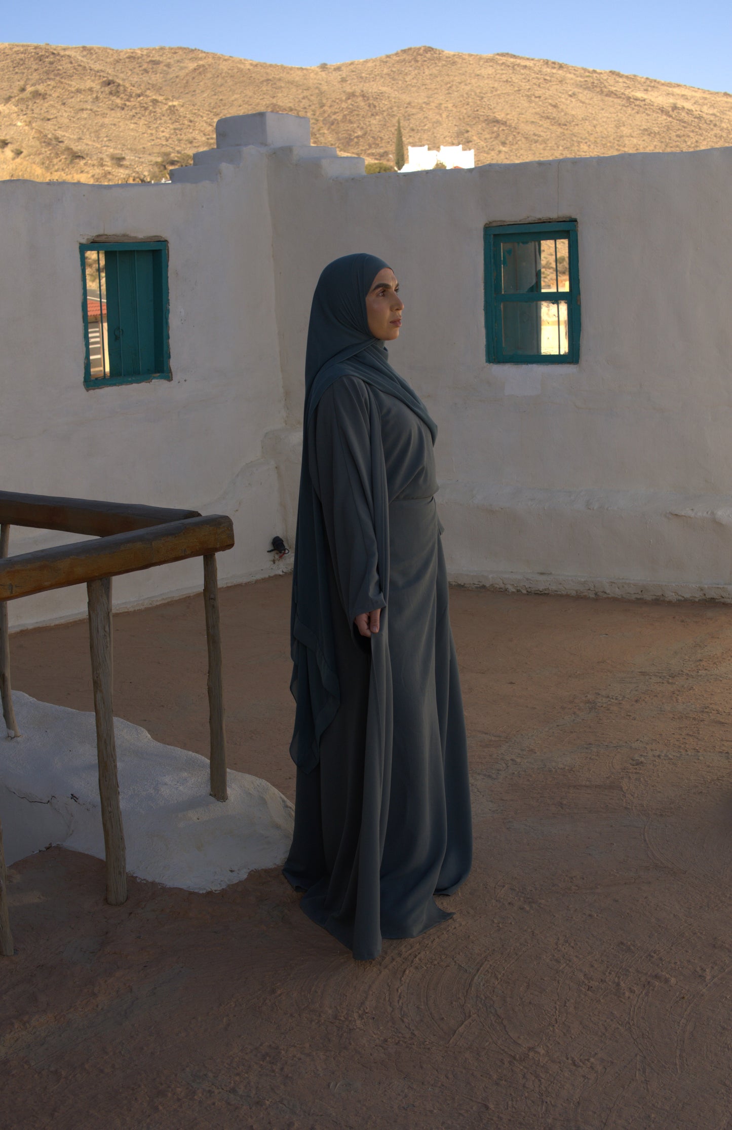Ayla Abaya in Classic Blue